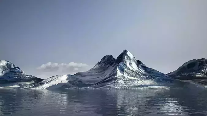 Icebergs icescape snow ice polar pole ocean water sea arctic 