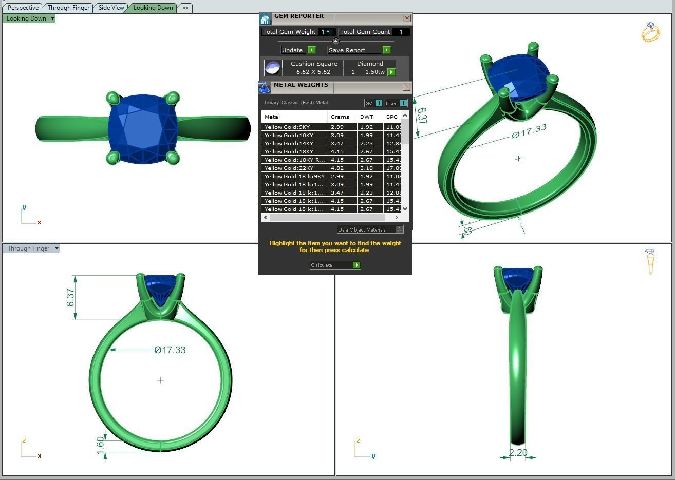 Engagement ring Linda qushion 3D print model_11