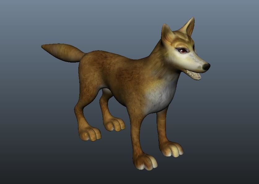 Cartoon Fox animal suitable for Ar VR project Mammal 3D model 3D model_4