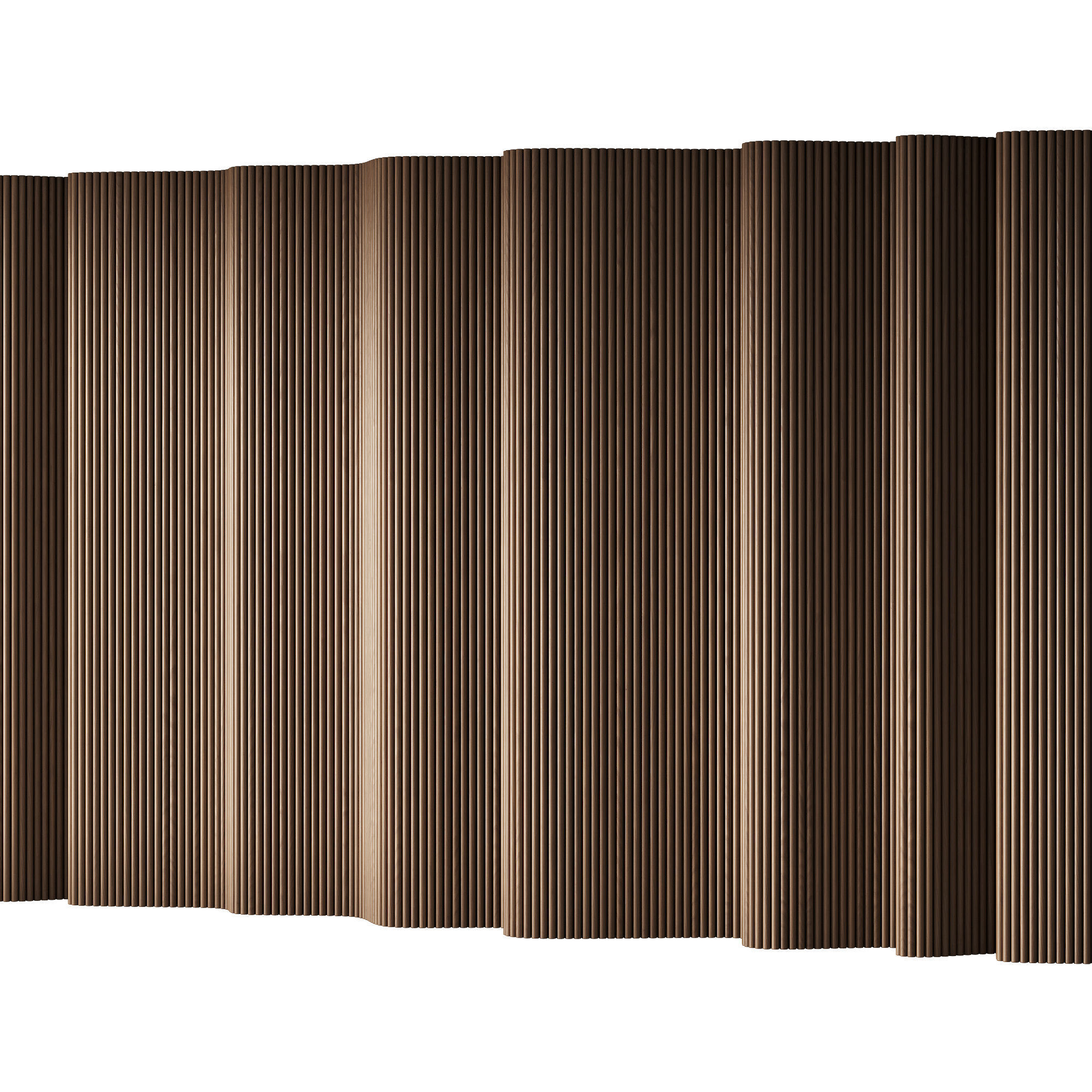 433 wall composition 14 wave fluted raised wood Reeded Panels 01 3D model_6