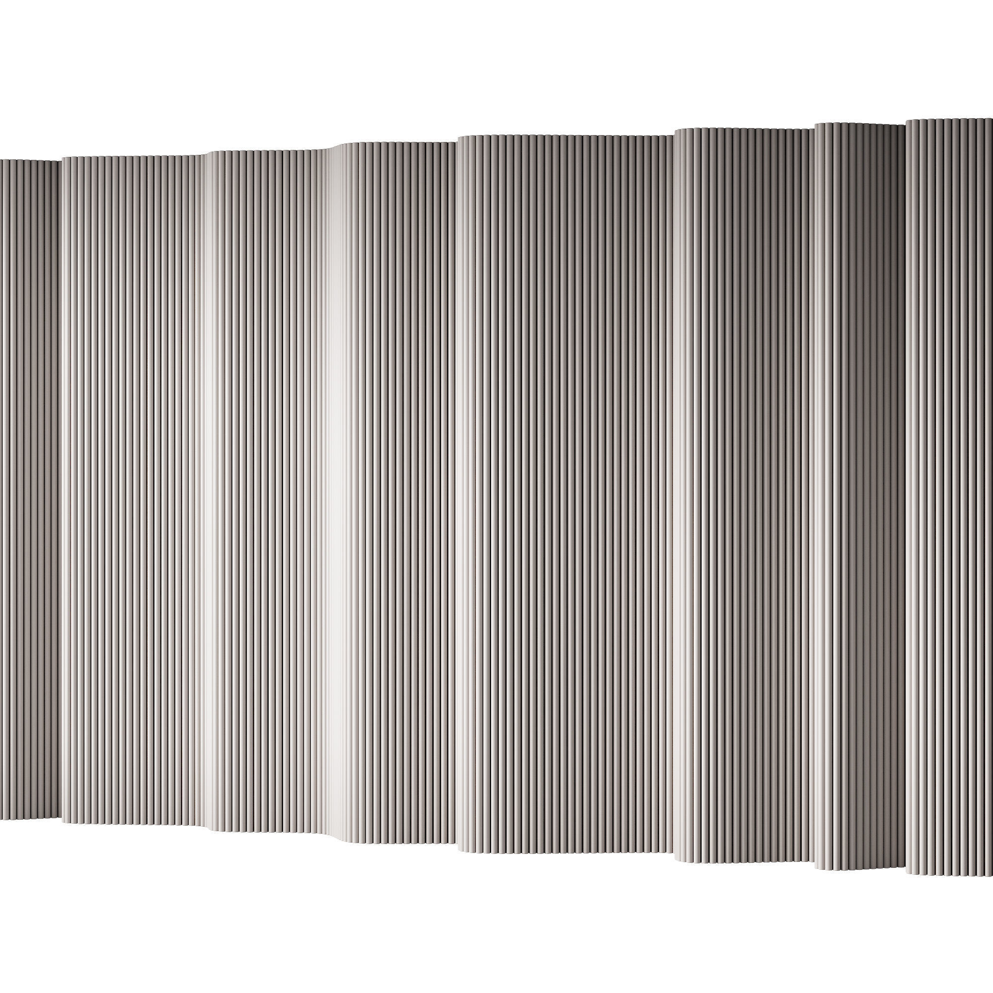 433 wall composition 14 wave fluted raised wood Reeded Panels 01 3D model_3