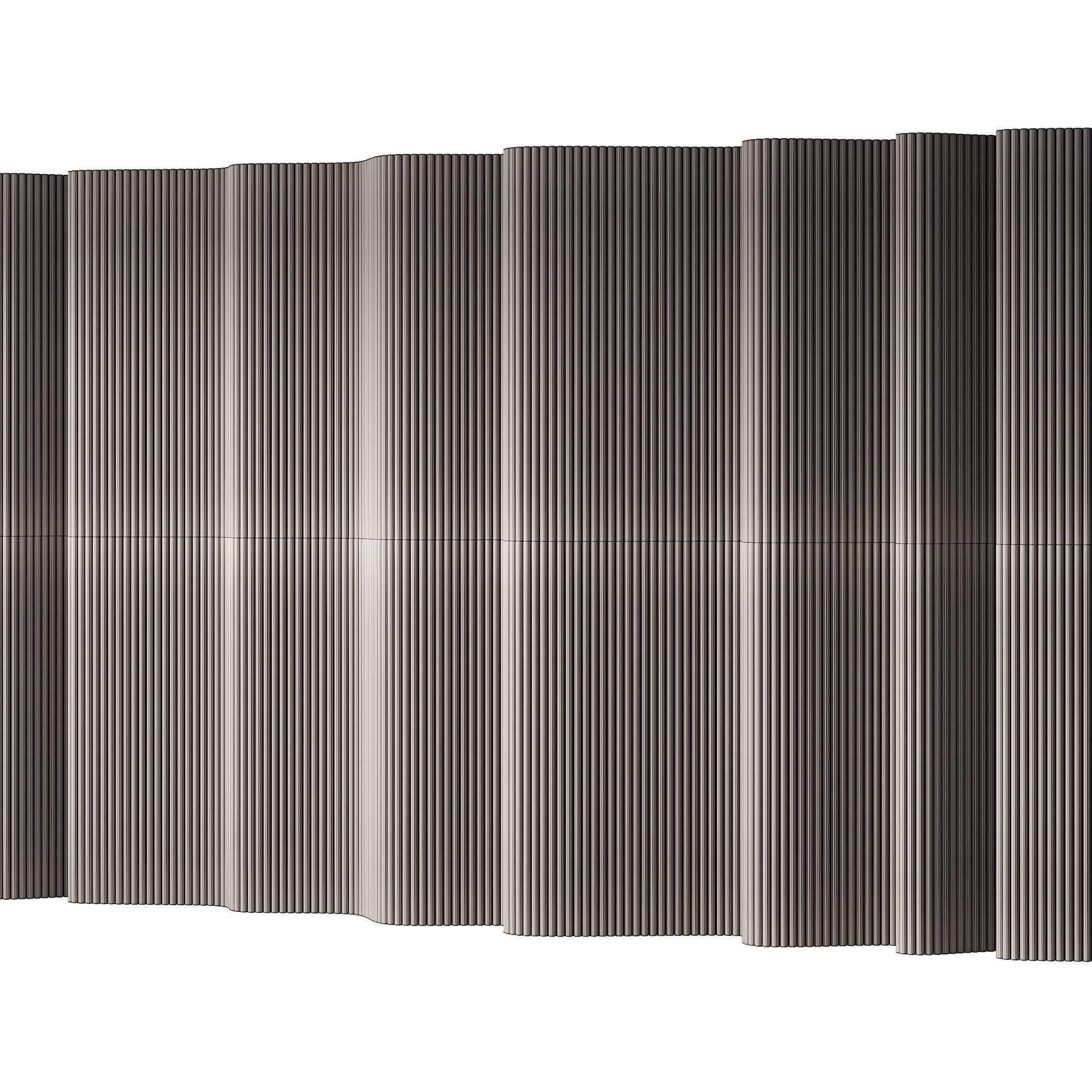 433 wall composition 14 wave fluted raised wood Reeded Panels 01 3D model_9