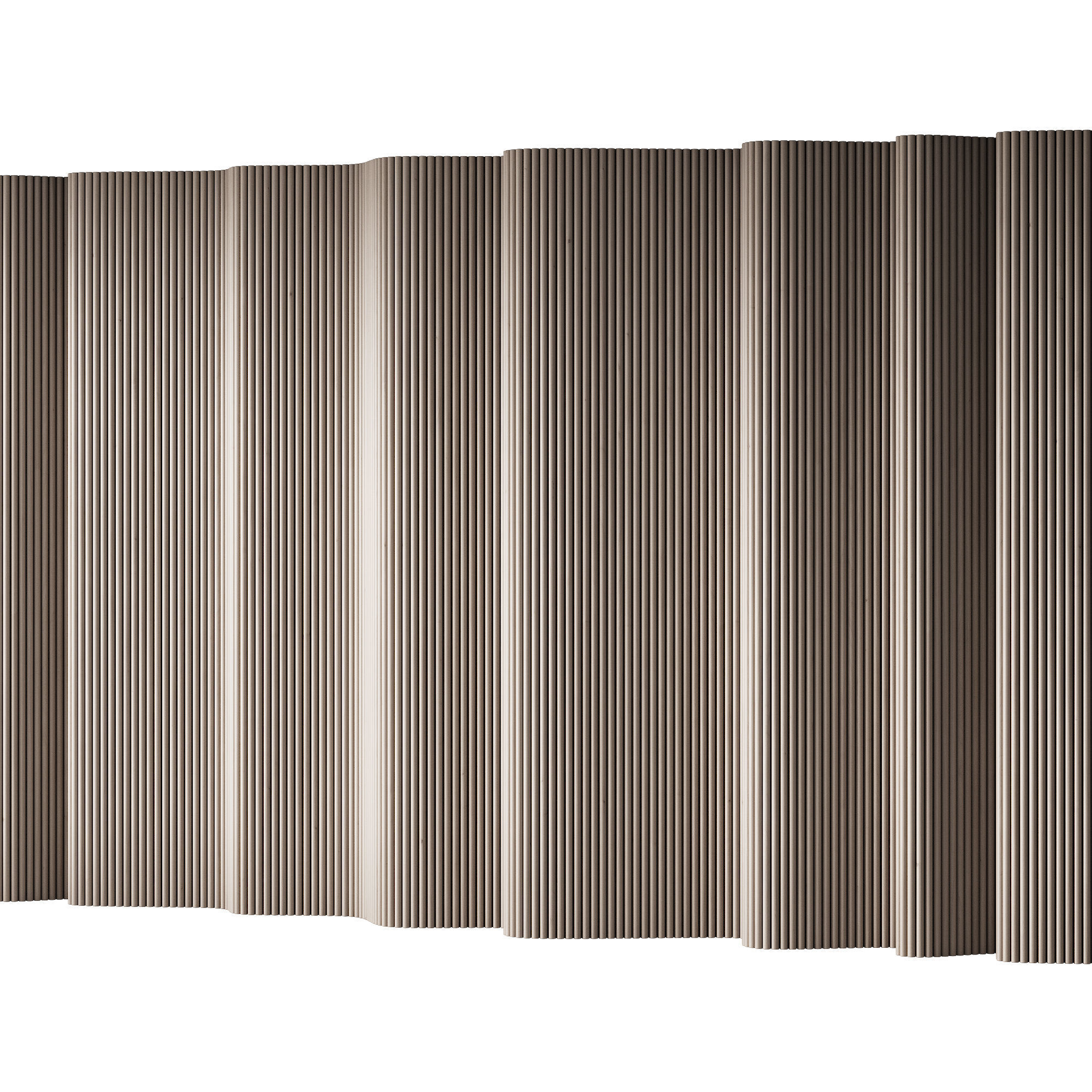 433 wall composition 14 wave fluted raised wood Reeded Panels 01 3D model_5
