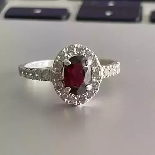 Ring 7x5 oval stone 3D print model