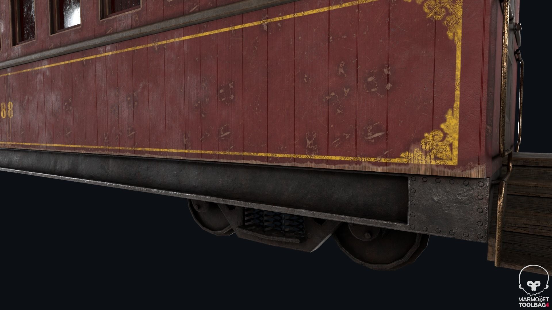 Low Poly Passenger Car Low-poly 3D model_6