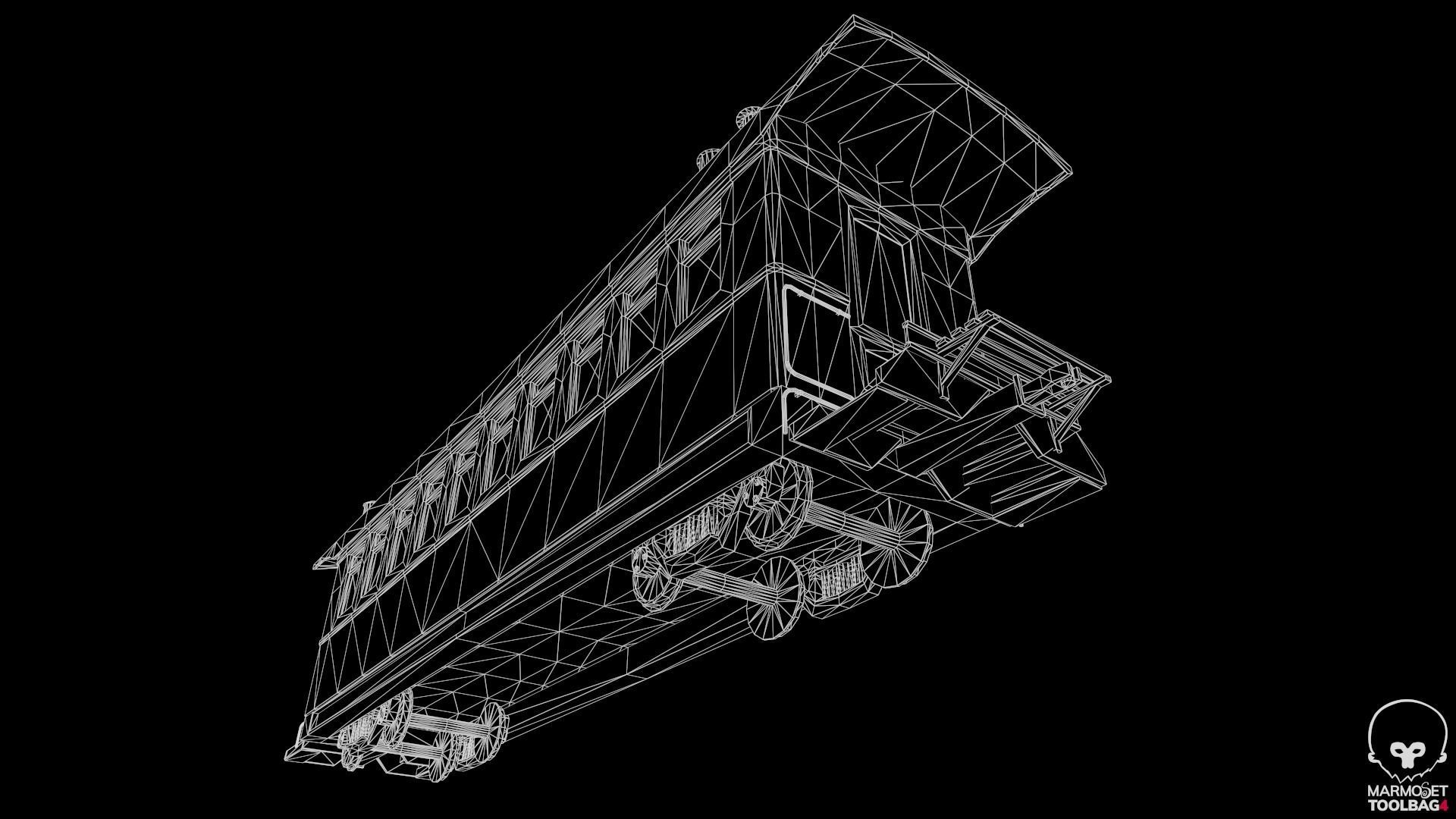 Low Poly Passenger Car Low-poly 3D model_17