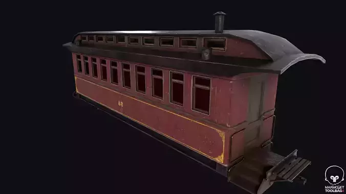 Low Poly Passenger Car Low-poly 3D model