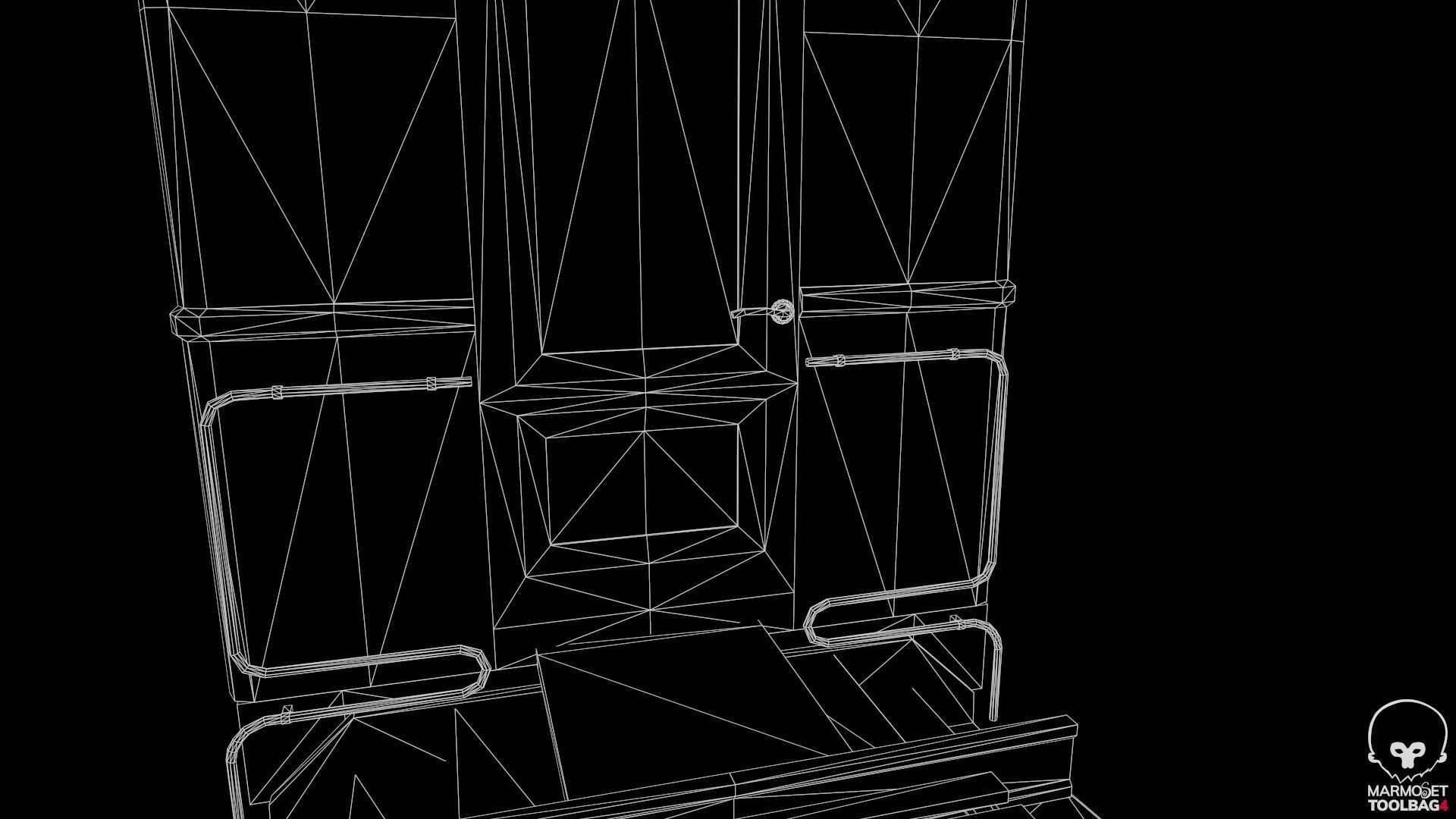 Low Poly Passenger Car Low-poly 3D model_19