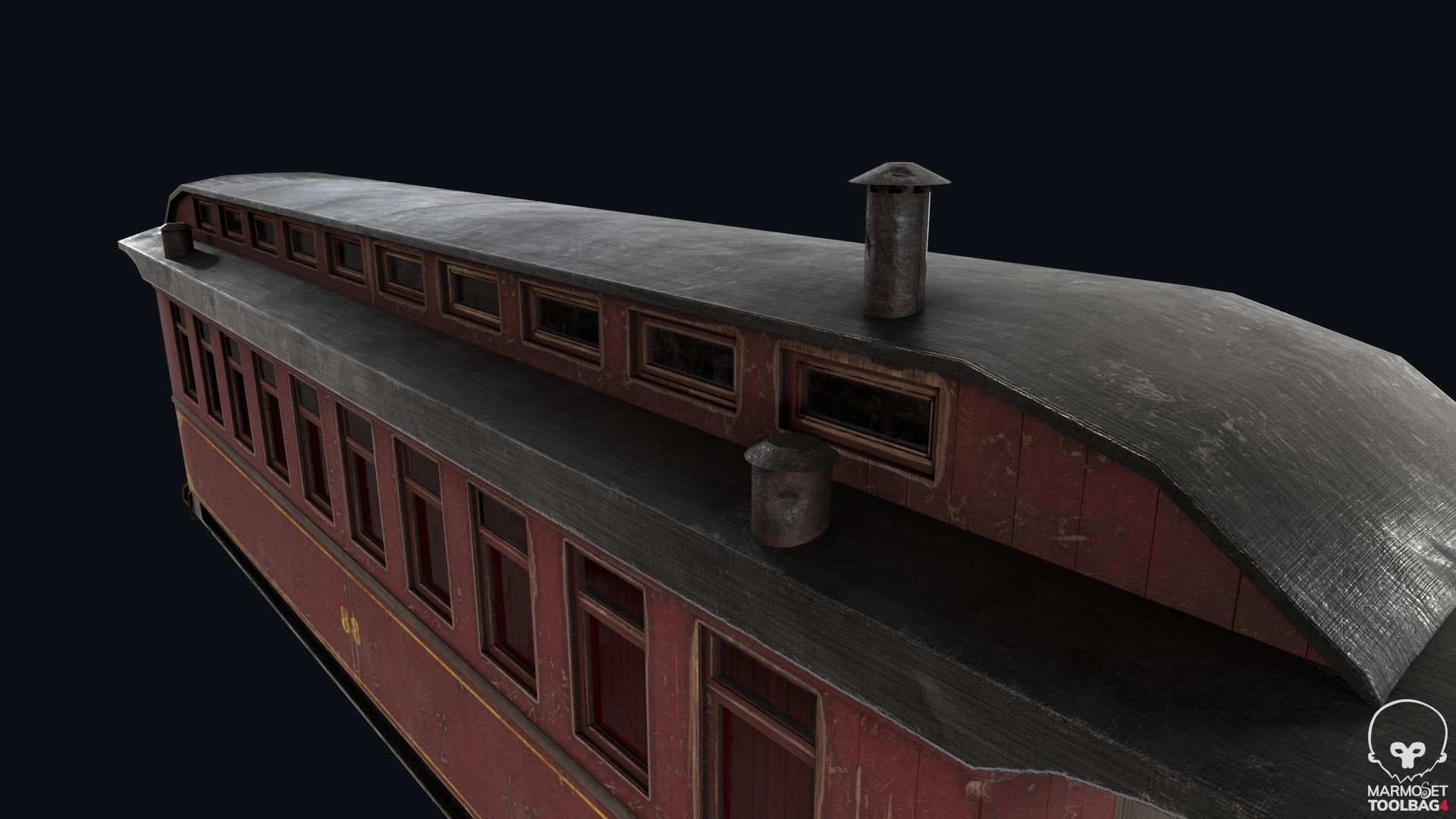 Low Poly Passenger Car Low-poly 3D model_3