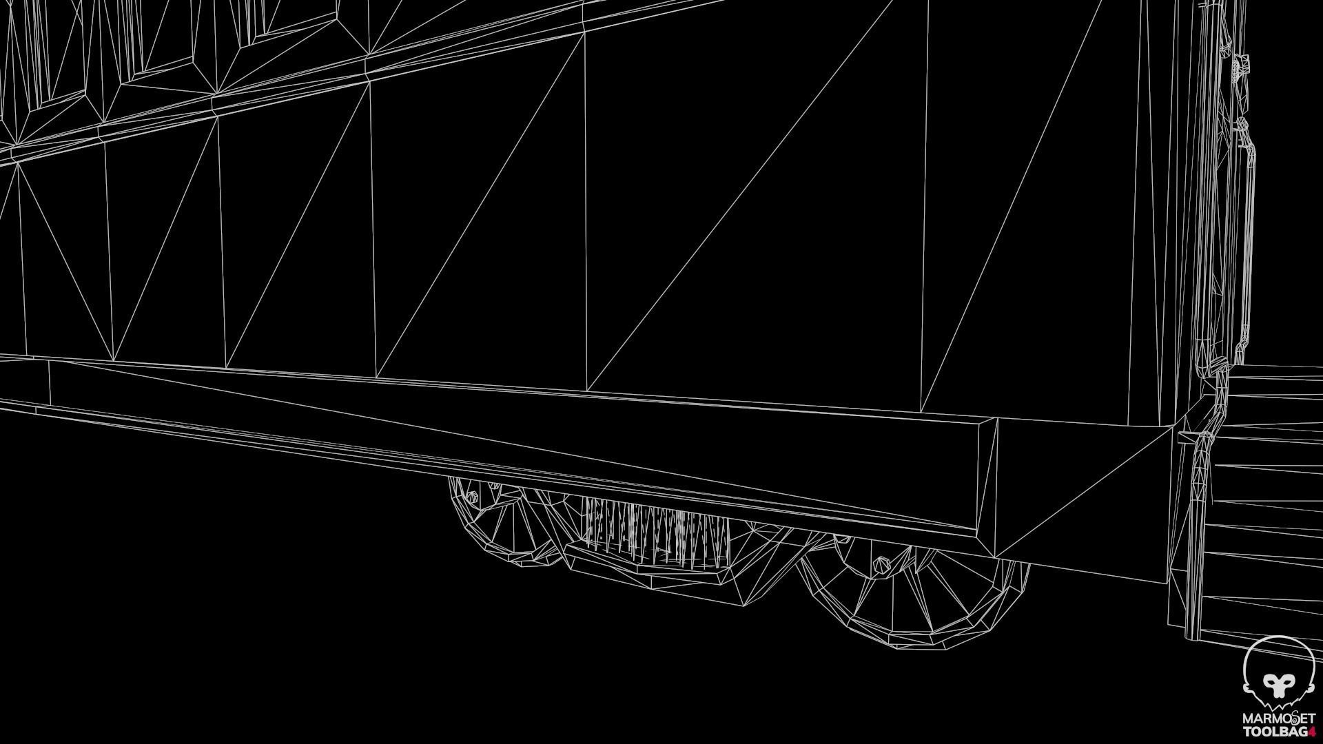 Low Poly Passenger Car Low-poly 3D model_16