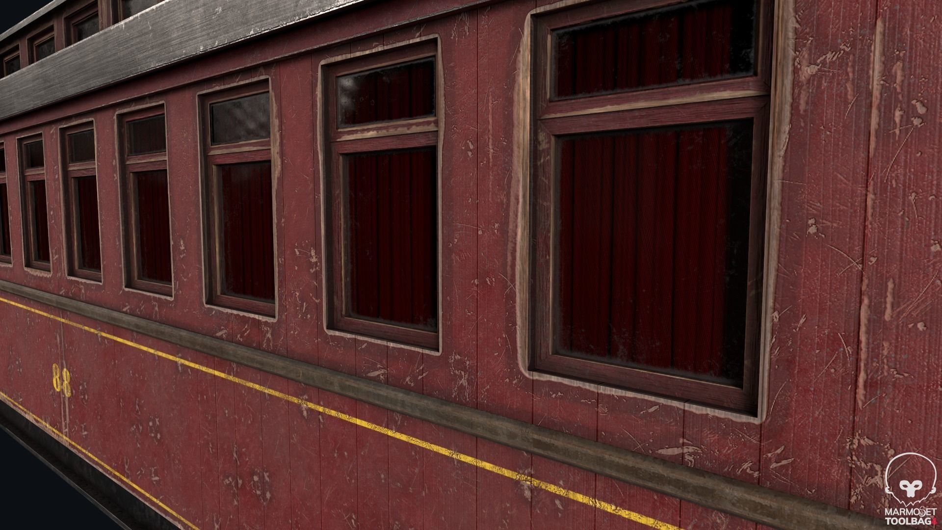 Low Poly Passenger Car Low-poly 3D model_8