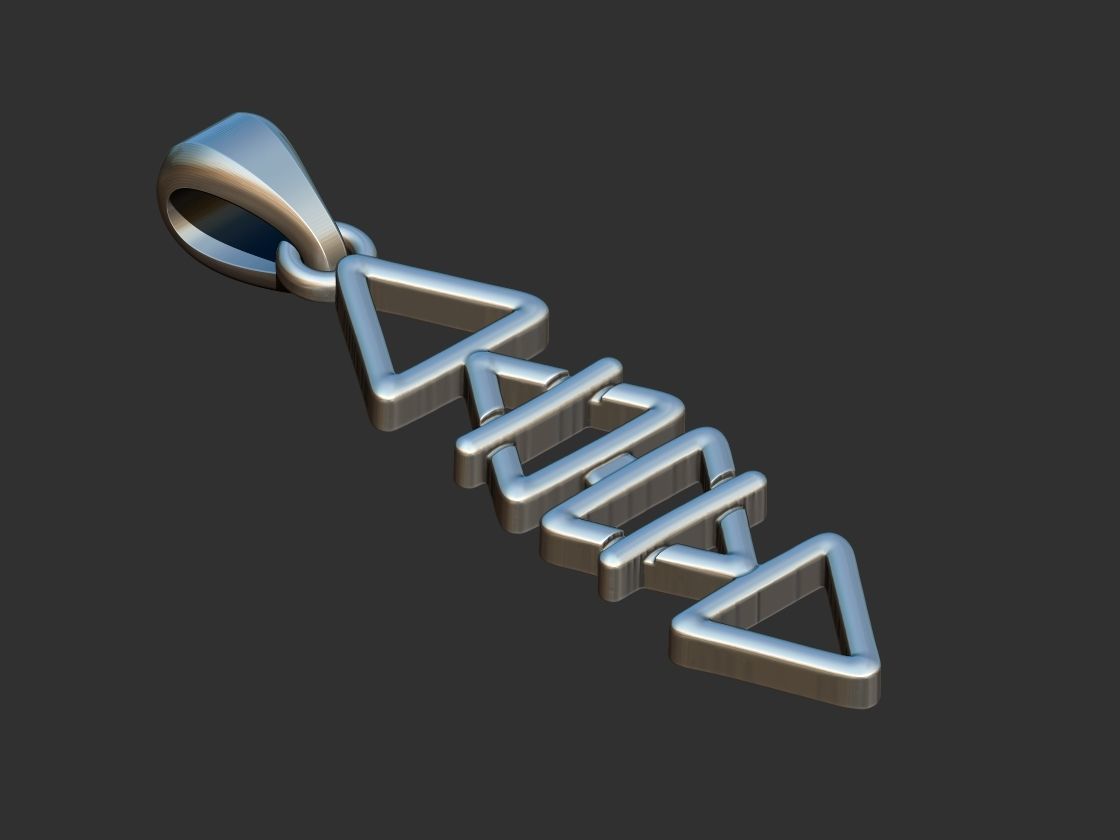 Four Elements of Nature Pendant 3D print model_10