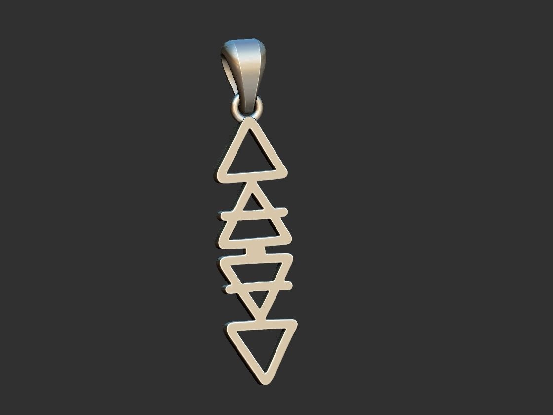 Four Elements of Nature Pendant 3D print model_6