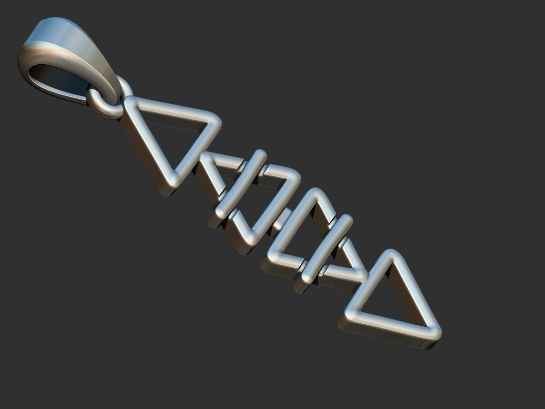 Four Elements of Nature Pendant 3D print model_11