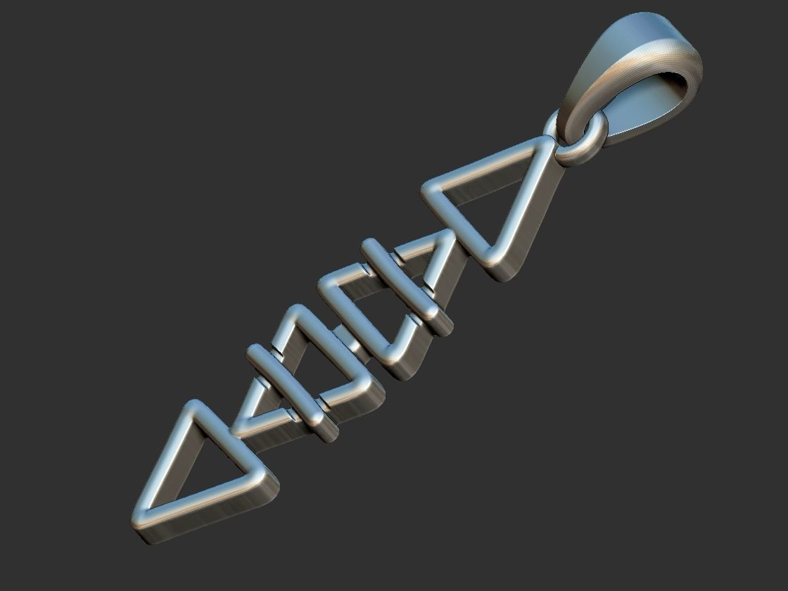 Four Elements of Nature Pendant 3D print model_12
