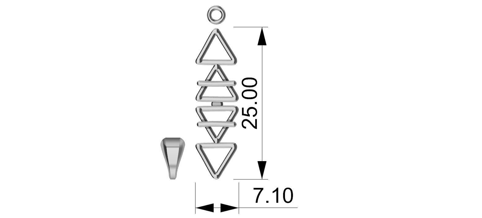Four Elements of Nature Pendant 3D print model_2