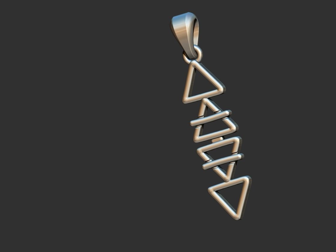 Four Elements of Nature Pendant 3D print model_13