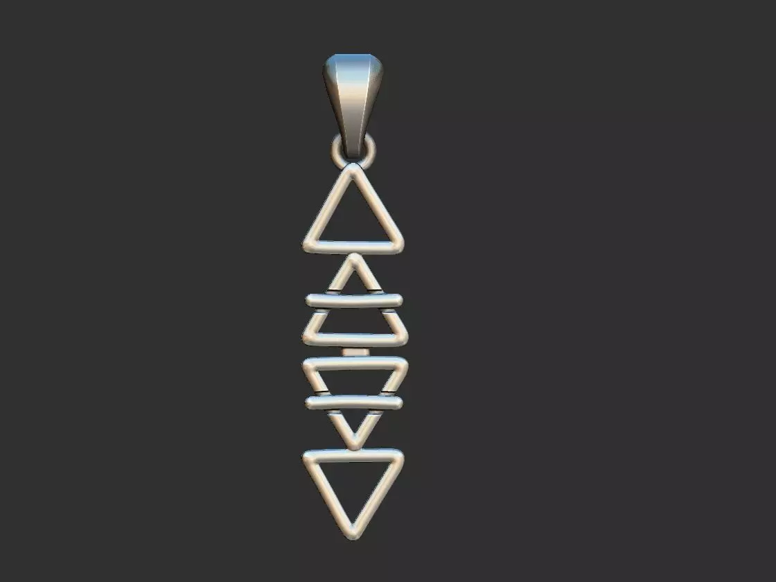 Four Elements of Nature Pendant 3D print model_0