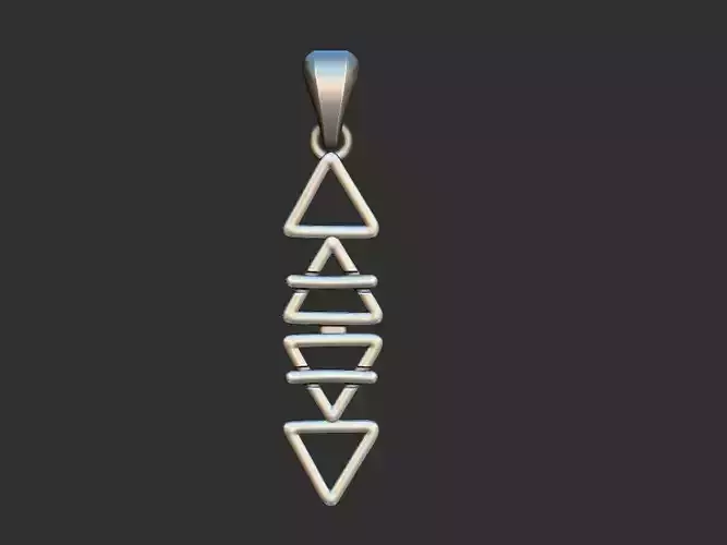 Four Elements of Nature Pendant 3D print model
