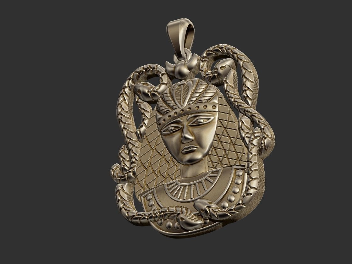 Pharaoh Pendant 3D print model_9
