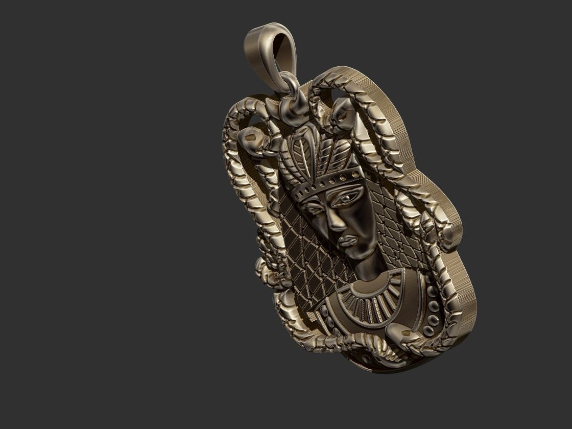Pharaoh Pendant 3D print model_13