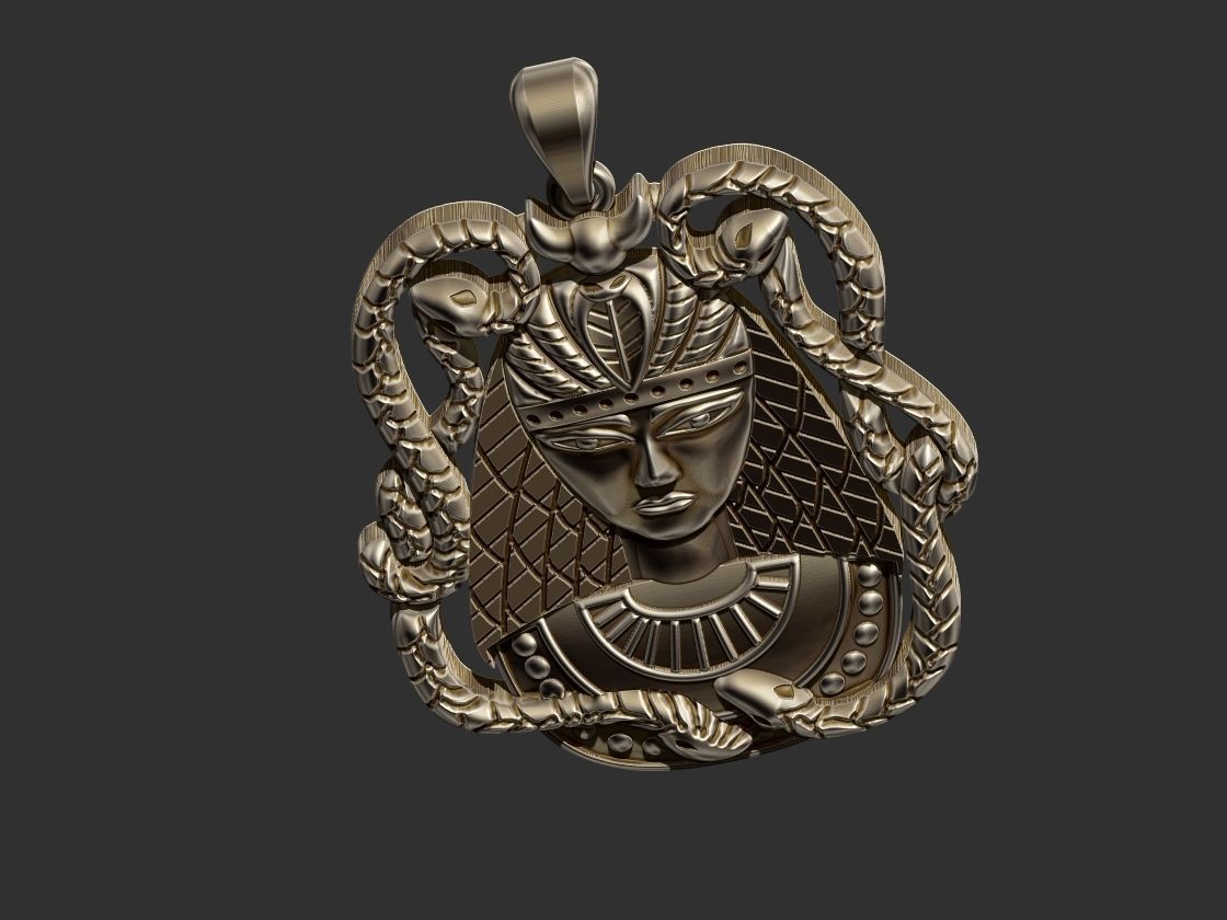 Pharaoh Pendant 3D print model_11