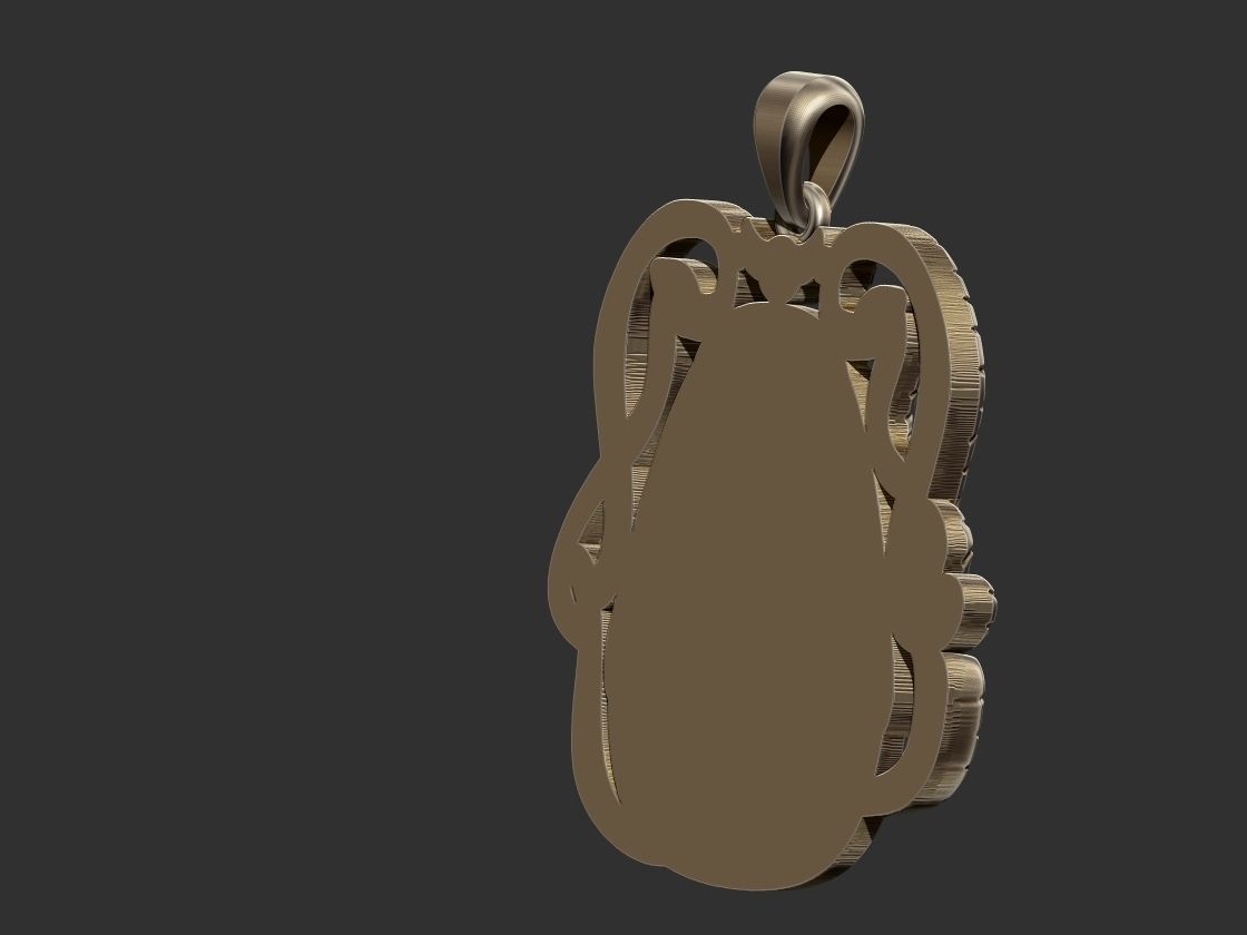 Pharaoh Pendant 3D print model_4