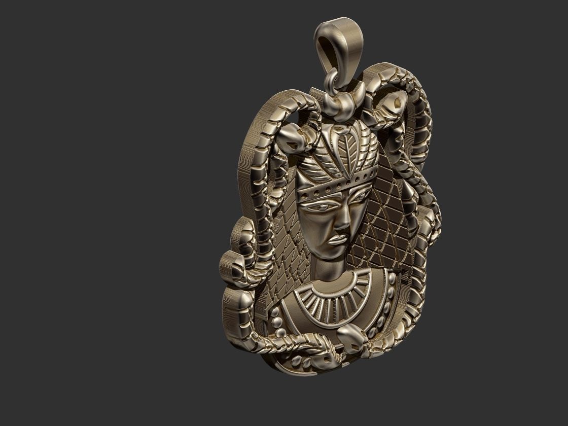 Pharaoh Pendant 3D print model_14