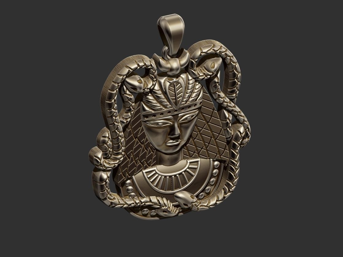 Pharaoh Pendant 3D print model_12