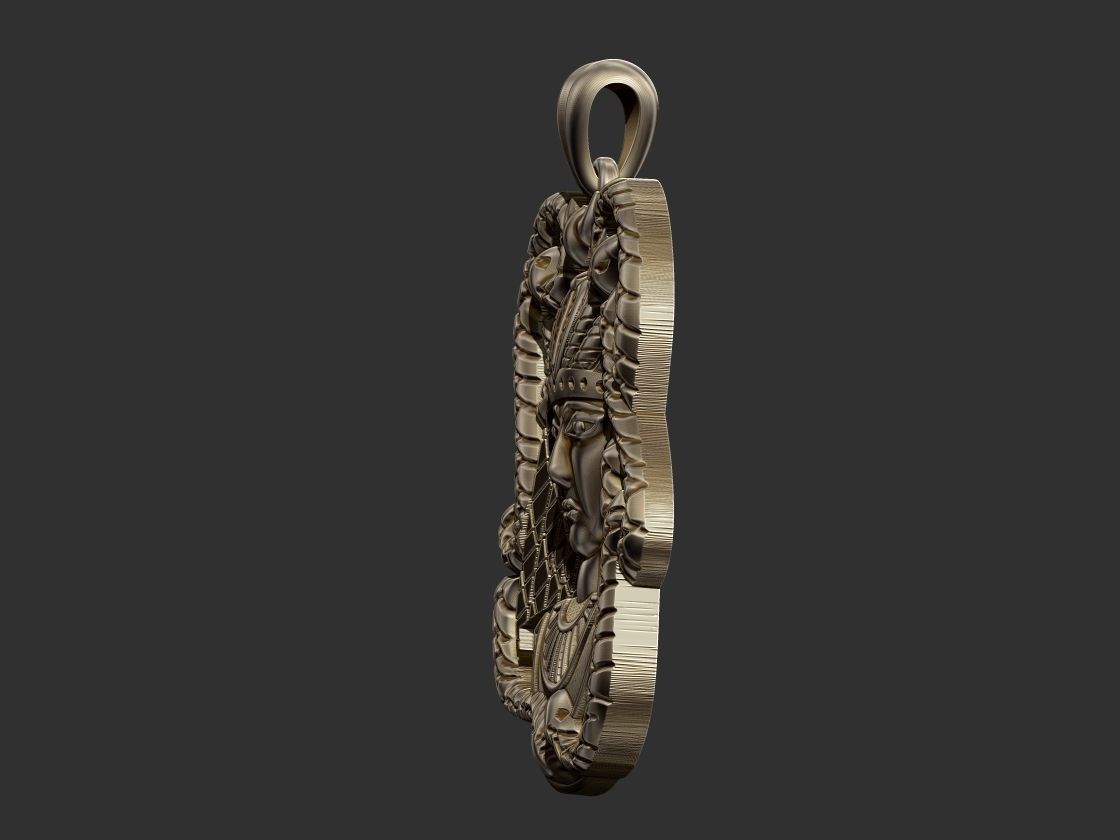 Pharaoh Pendant 3D print model_7