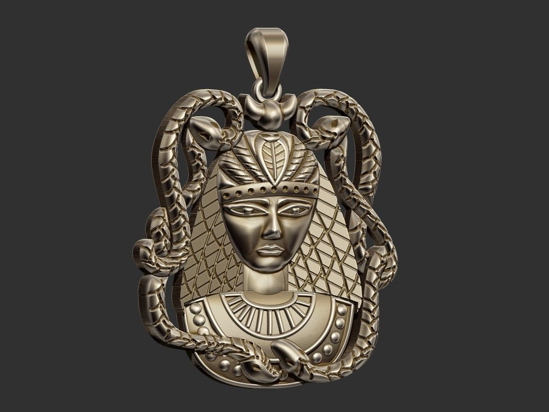 Pharaoh Pendant 3D print model_1
