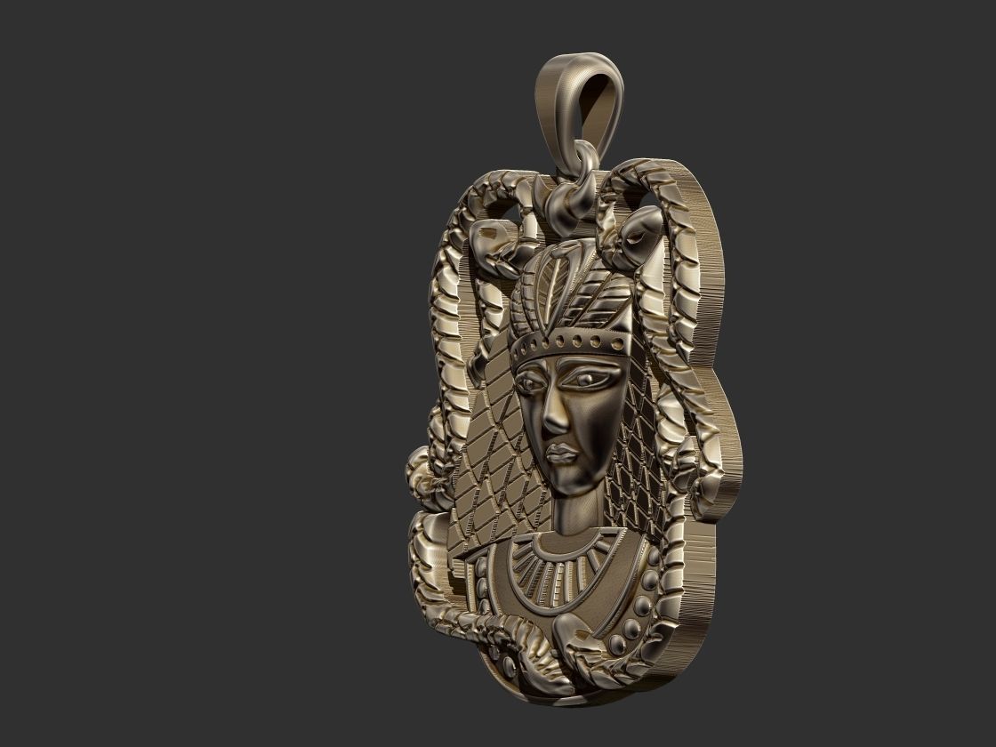 Pharaoh Pendant 3D print model_8