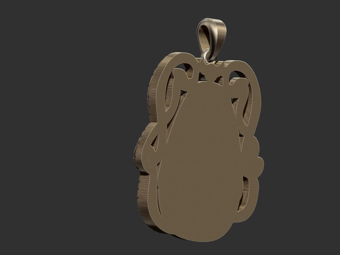 Pharaoh Pendant 3D print model_6