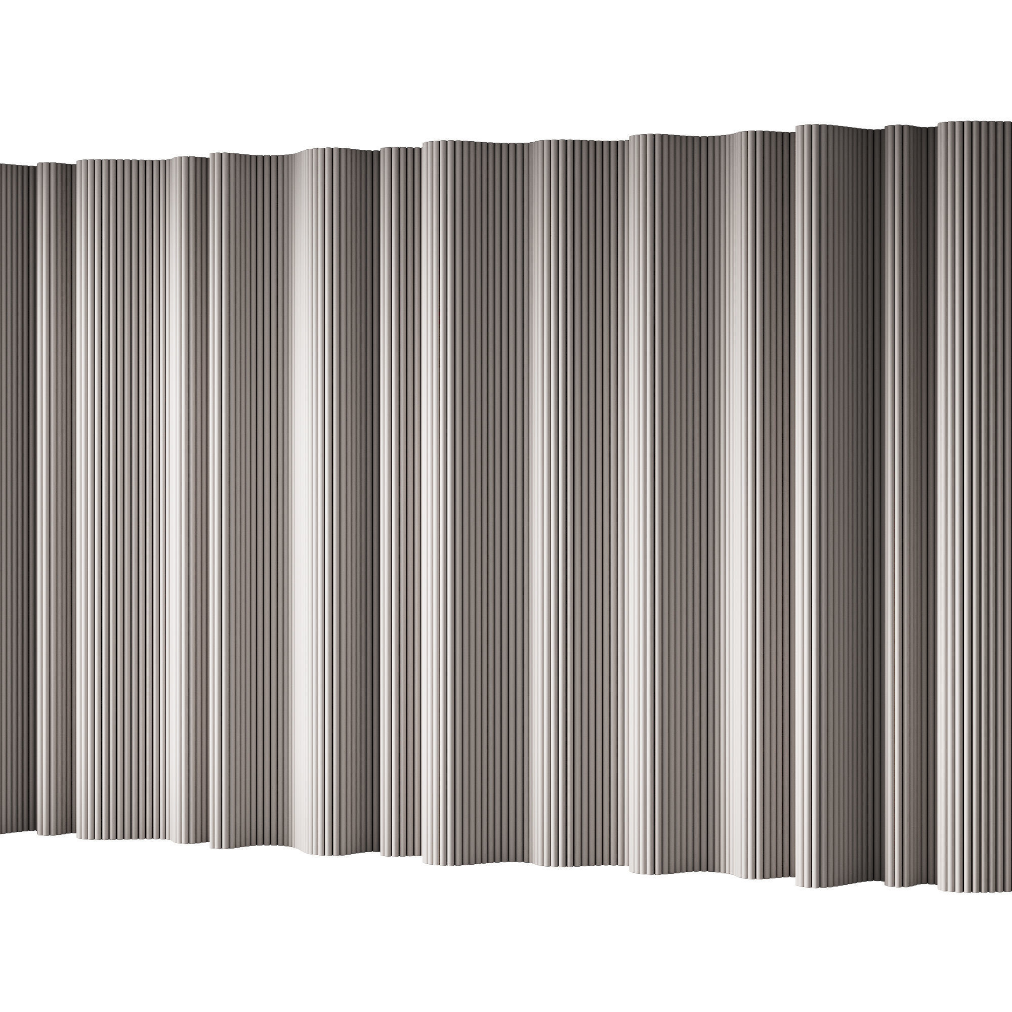 434 wall composition 15 wave fluted wood Reeded Panels 02 3D model_1
