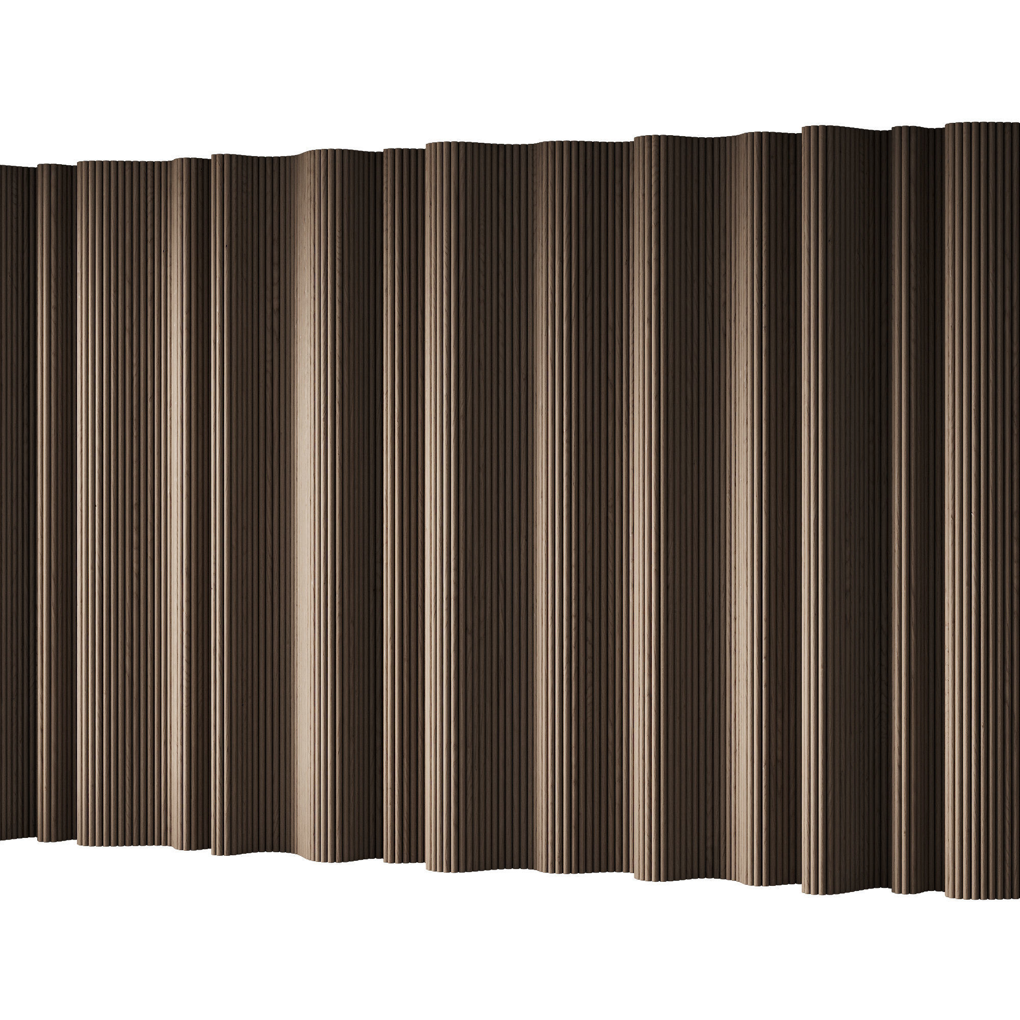 434 wall composition 15 wave fluted wood Reeded Panels 02 3D model_5