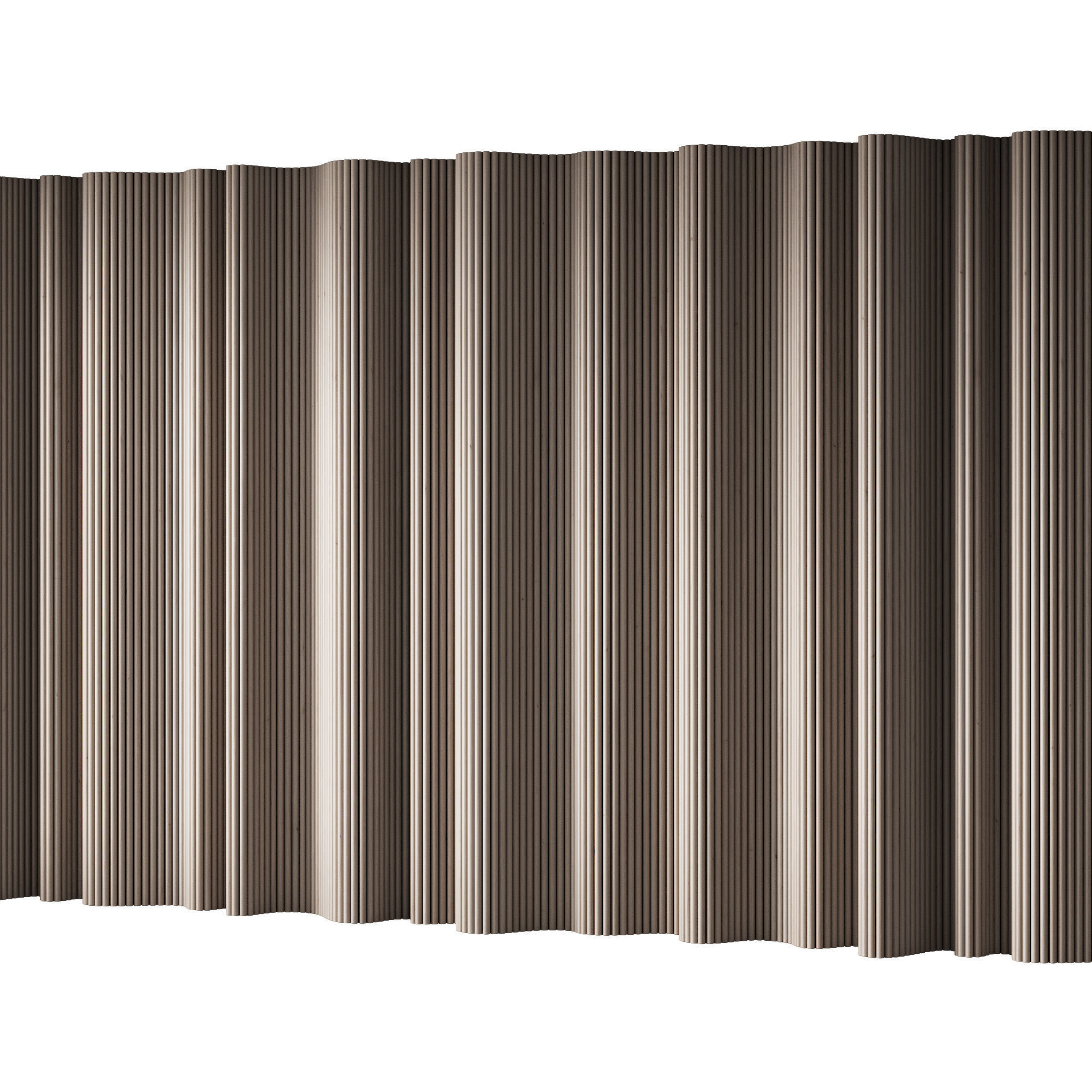 434 wall composition 15 wave fluted wood Reeded Panels 02 3D model_4