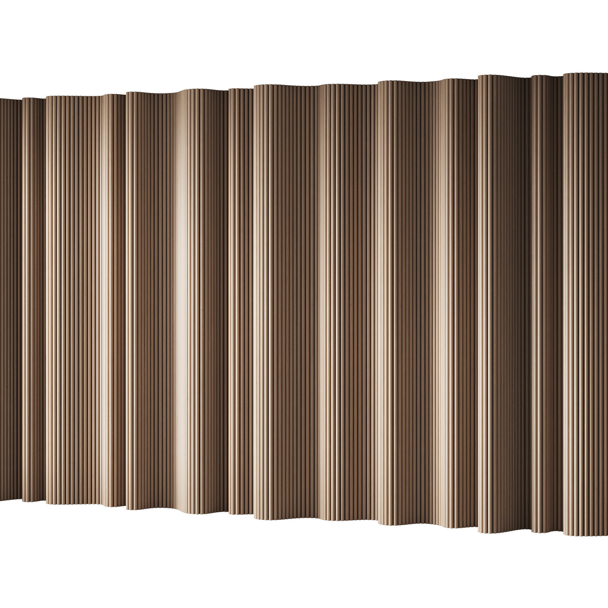 434 wall composition 15 wave fluted wood Reeded Panels 02 3D model_2