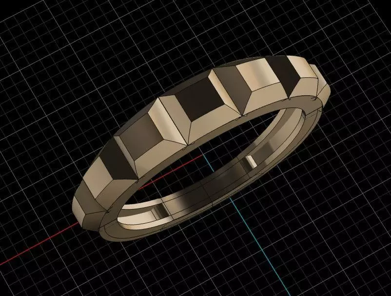 gold ring 3D print model_0