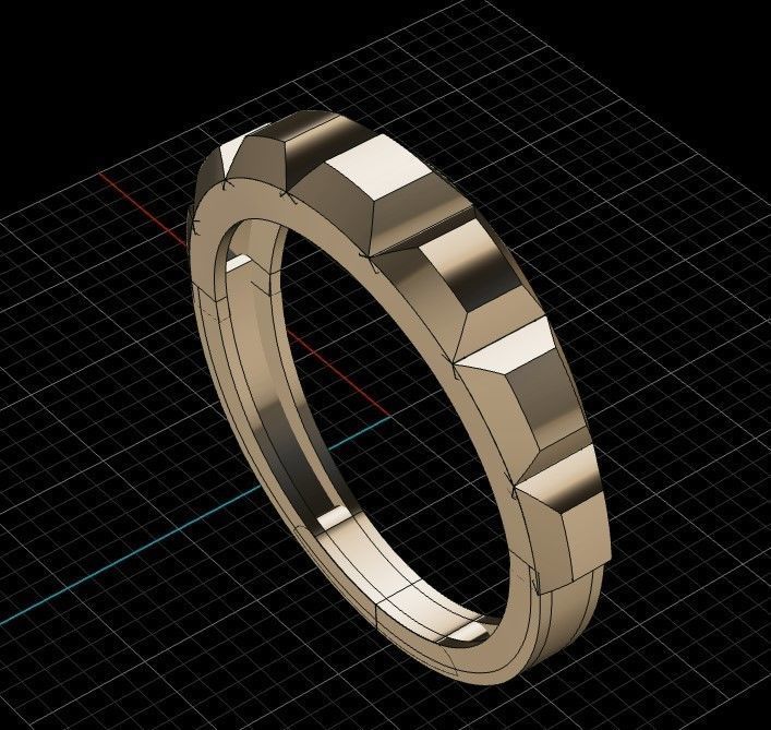 gold ring 3D print model_1