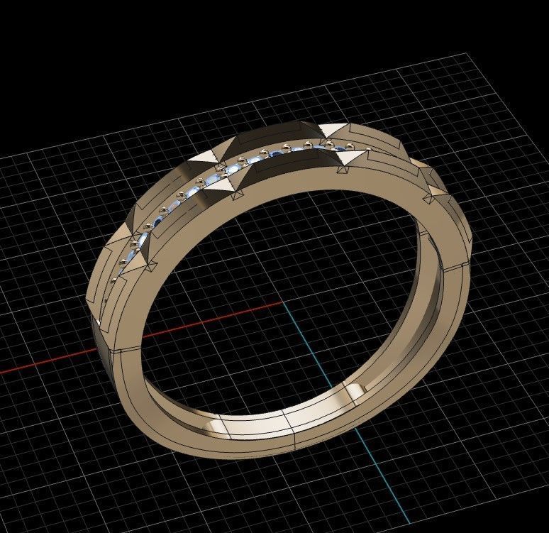 gold ring 3D print model_1