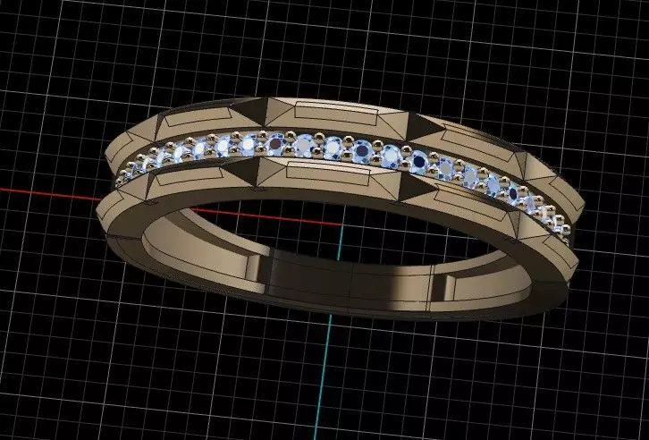 gold ring 3D print model_0