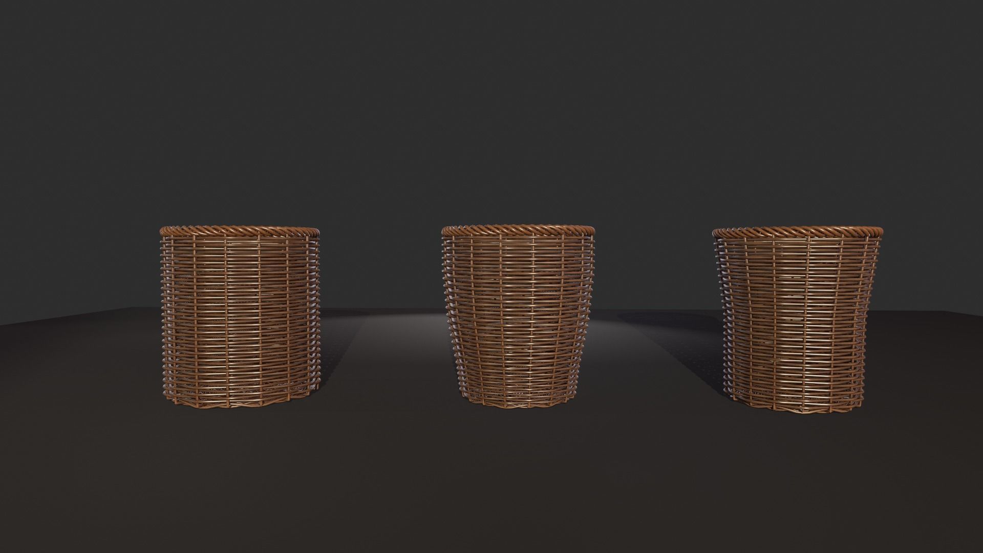 Rattan Basket pack 3D model_1