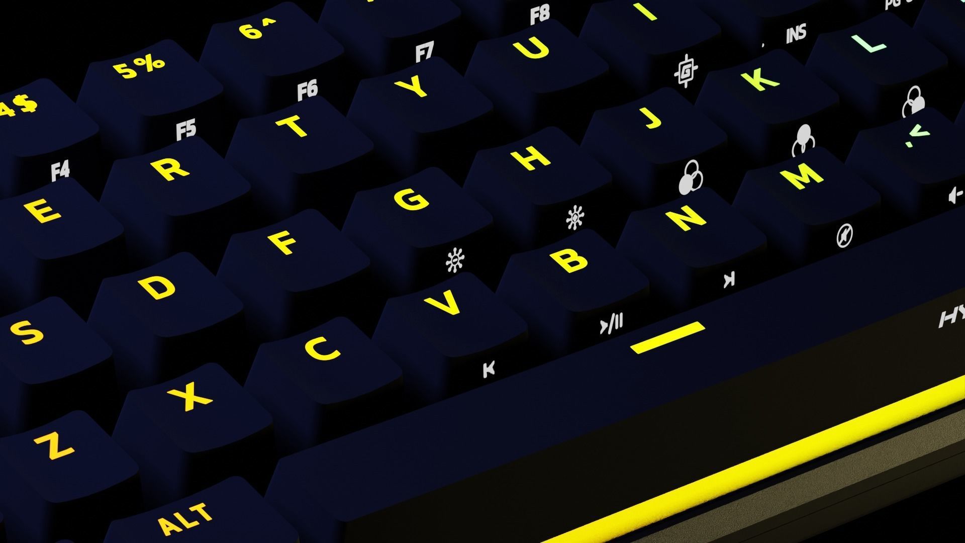 HyperX Alloy Origins 60 RGB Mechanical Gaming Keyboard Free 3D model_6