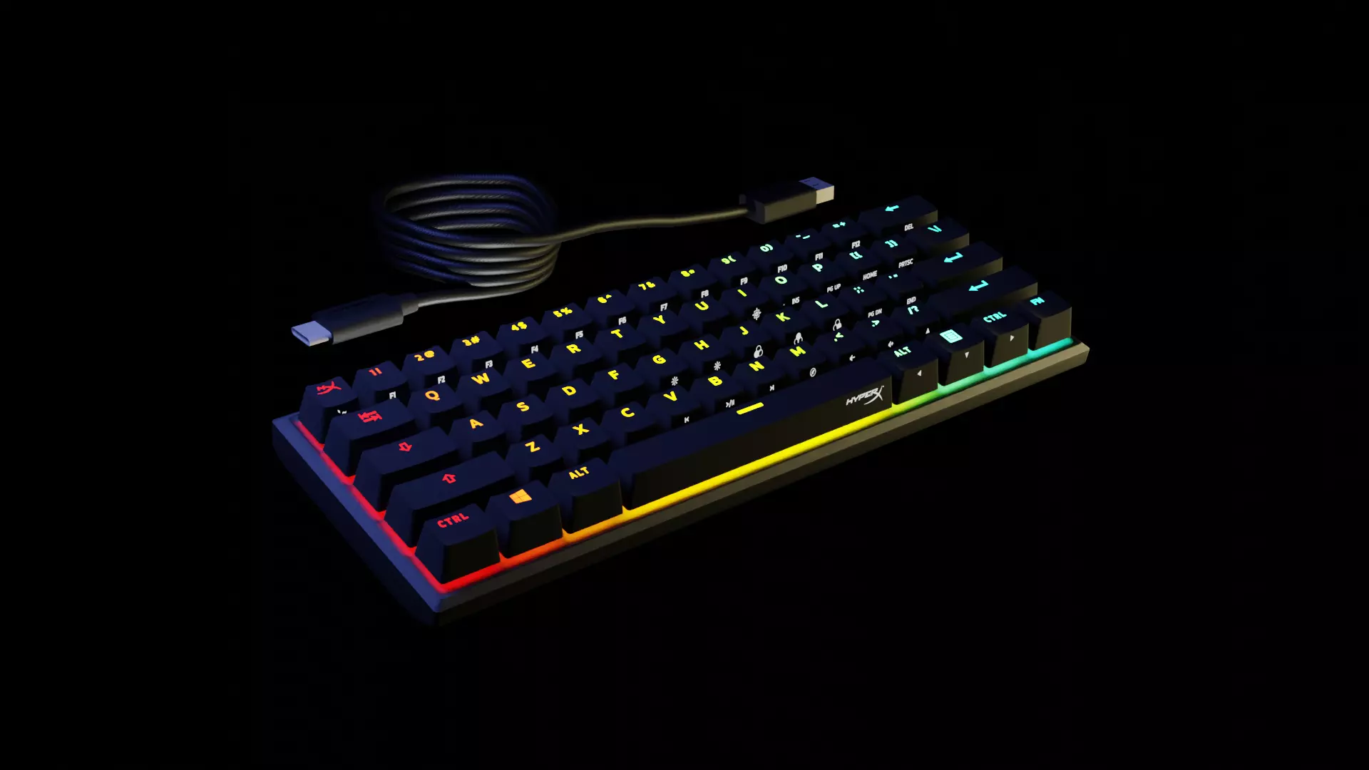 HyperX Alloy Origins 60 RGB Mechanical Gaming Keyboard Free 3D model_0