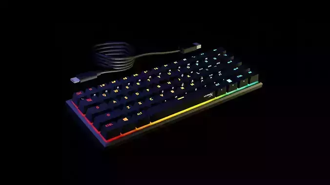 HyperX Alloy Origins 60 RGB Mechanical Gaming Keyboard Free 3D model HyperX Alloy Origins 60 RGB Mechanical Gaming Keyboard Free 3D model