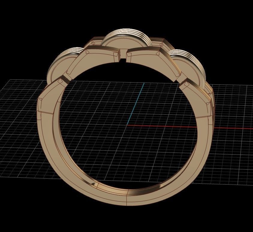 gold ring 3D print model_1