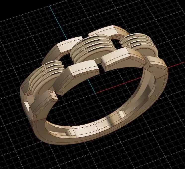 gold ring 3D print model_0