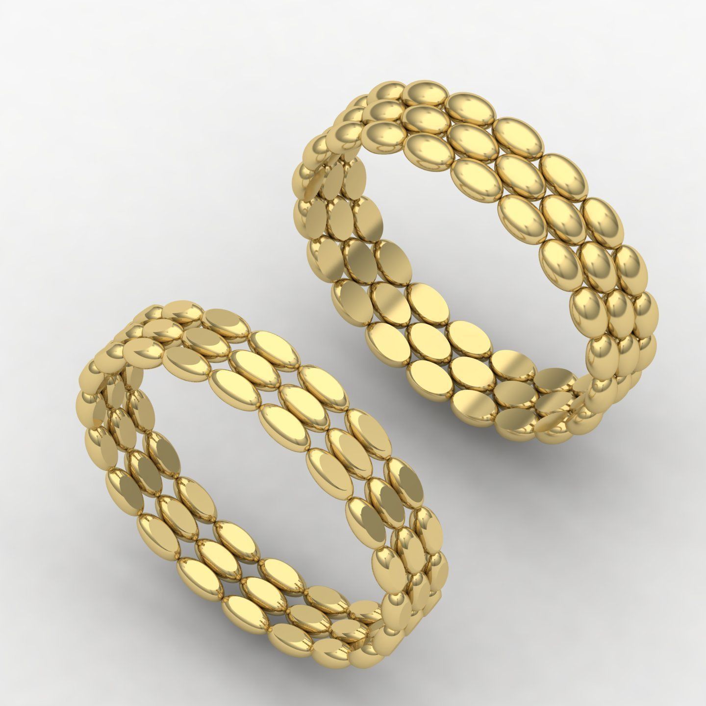 Beaded rings  3D print model_12