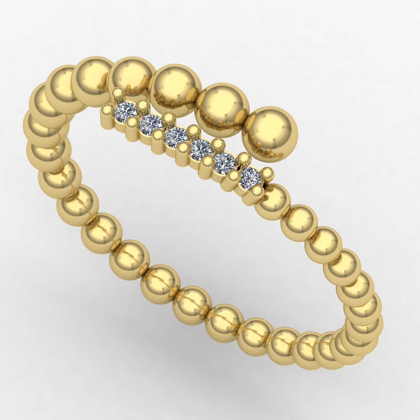 Beaded rings  3D print model_6