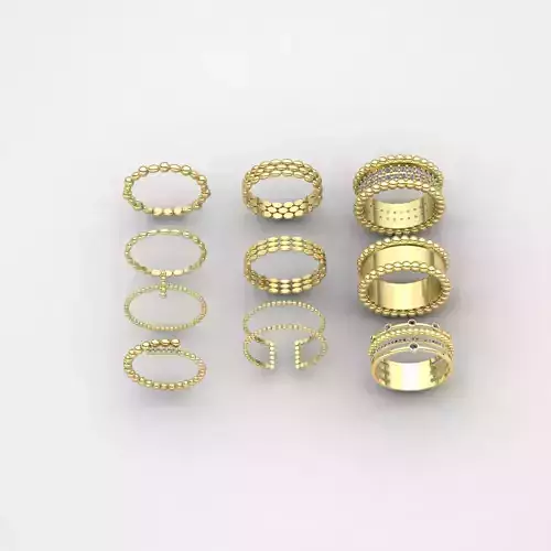 Beaded rings  3D print model